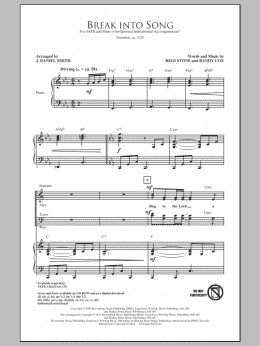 page one of Break Into Song (SATB Choir)