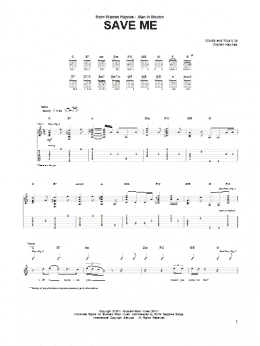 page one of Save Me (Guitar Tab)