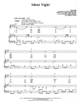 page one of Silent Night (Piano, Vocal & Guitar Chords (Right-Hand Melody))