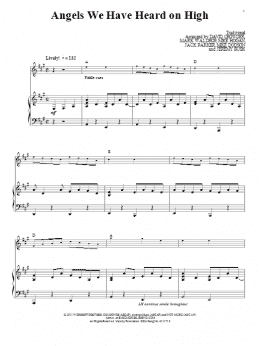 page one of Angels We Have Heard On High (Piano, Vocal & Guitar Chords (Right-Hand Melody))