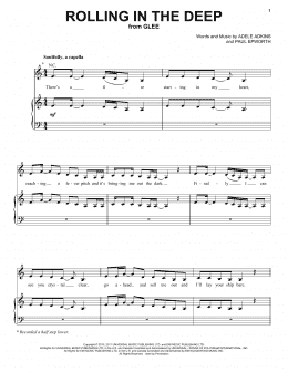 page one of Rolling In The Deep (Piano, Vocal & Guitar Chords (Right-Hand Melody))