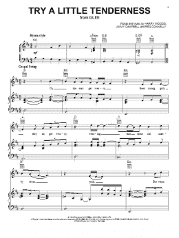 page one of Try A Little Tenderness (Piano, Vocal & Guitar Chords (Right-Hand Melody))