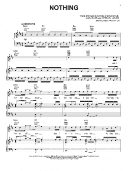 page one of Nothing (Piano, Vocal & Guitar Chords (Right-Hand Melody))