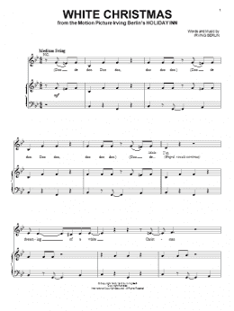 page one of White Christmas (Piano & Vocal)