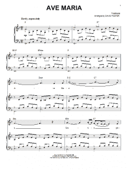 page one of Ave Maria (Piano & Vocal)