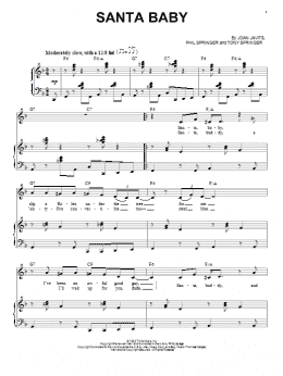 page one of Santa Baby (Piano & Vocal)