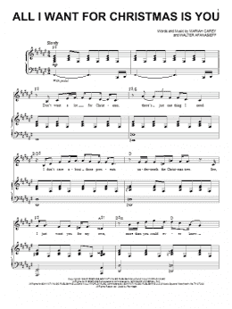 page one of All I Want For Christmas Is You (Piano & Vocal)