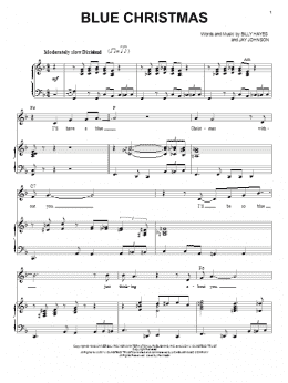 page one of Blue Christmas (Piano & Vocal)