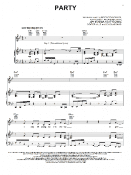 page one of Party (Piano, Vocal & Guitar Chords (Right-Hand Melody))