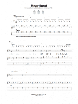 page one of Heartbeat (Guitar Tab)