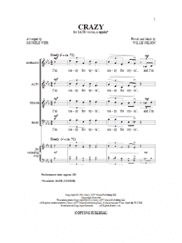 page one of Crazy (SATB Choir)