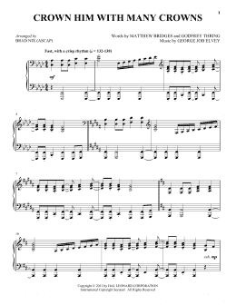 page one of Crown Him With Many Crowns (Piano Solo)