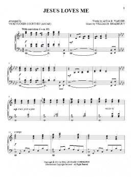 page one of Jesus Loves Me (Piano Solo)