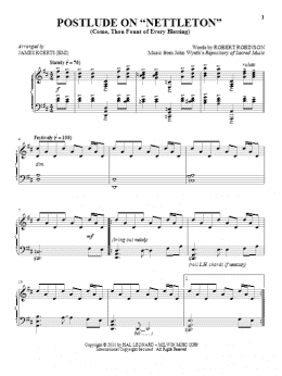 page one of Come, Thou Fount Of Every Blessing (Piano Solo)