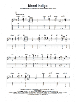 page one of Mood Indigo (Solo Guitar)