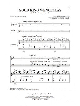 page one of Good King Wenceslas (SATB Choir)