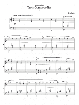 page one of Gymnopedie No. 2 (Piano Solo)