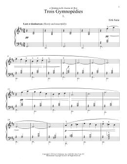 page one of Gymnopedie No. 1 (Piano Solo)