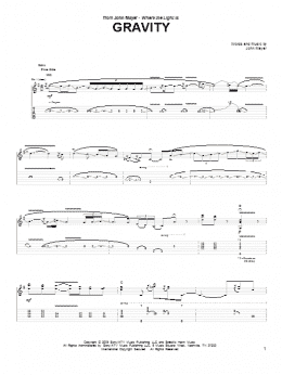 page one of Gravity (Guitar Tab)