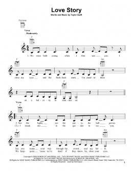 page one of Love Story (Ukulele)