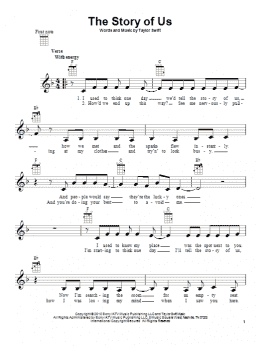 page one of The Story Of Us (Ukulele)