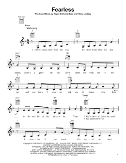 page one of Fearless (Ukulele)