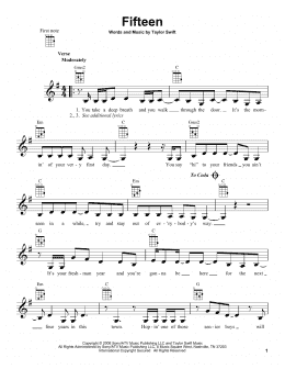 page one of Fifteen (Ukulele)