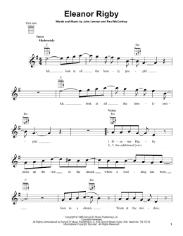 page one of Eleanor Rigby (Ukulele)