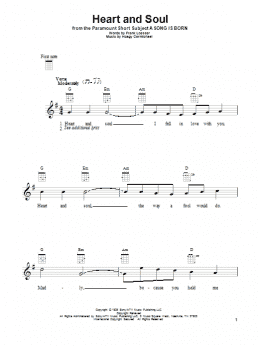 page one of Heart And Soul (Ukulele)