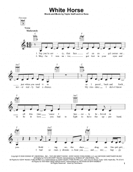 page one of White Horse (Ukulele)