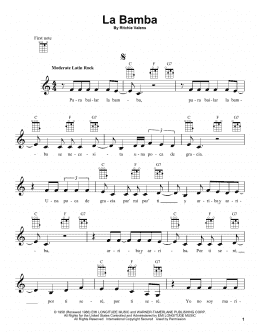 page one of La Bamba (Ukulele)