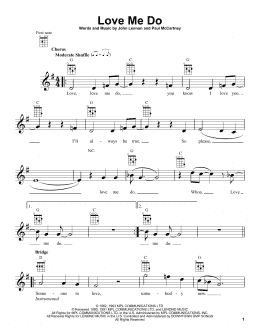 page one of Love Me Do (Ukulele)