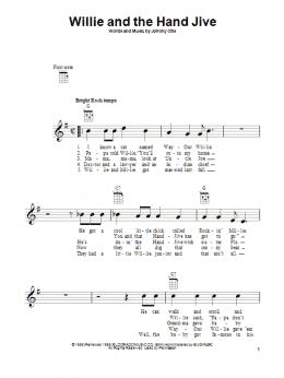 page one of Willie And The Hand Jive (Ukulele)