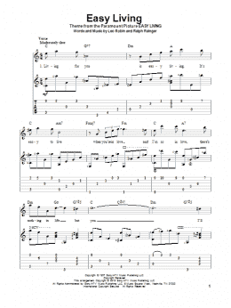 page one of Easy Living (Solo Guitar)