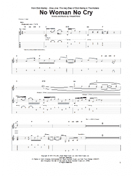 page one of No Woman No Cry (Guitar Tab)