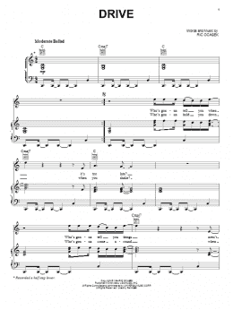 page one of Drive (Piano, Vocal & Guitar Chords (Right-Hand Melody))