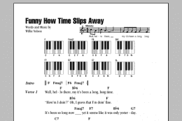 page one of Funny How Time Slips Away (Piano Chords/Lyrics)