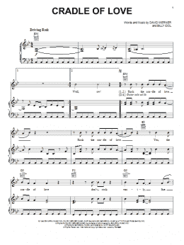 page one of Cradle Of Love (Piano, Vocal & Guitar Chords (Right-Hand Melody))