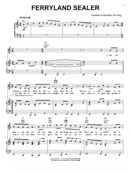 page one of Ferryland Sealer (Piano, Vocal & Guitar Chords (Right-Hand Melody))