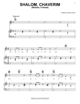 Shalom Chaverim Round Sheet Music, FREE!