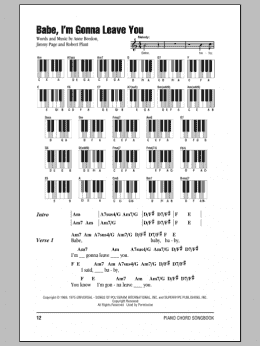 page one of Babe, I'm Gonna Leave You (Piano Chords/Lyrics)