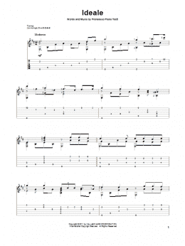 page one of Ideale (Solo Guitar)