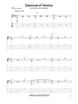 page one of Carnival Of Venice (Solo Guitar)