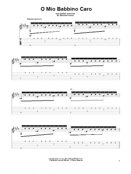 page one of O Mio Babbino Caro (Solo Guitar)