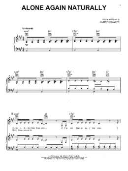 page one of Alone Again (Naturally) (Piano, Vocal & Guitar Chords (Right-Hand Melody))