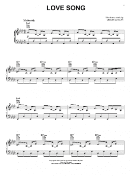 page one of Love Song (Piano, Vocal & Guitar Chords (Right-Hand Melody))