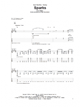 page one of Sparks (Guitar Tab)