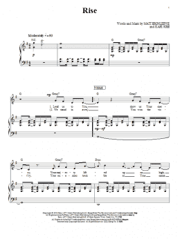 page one of Rise (Piano, Vocal & Guitar Chords (Right-Hand Melody))