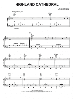 page one of Highland Cathedral (Piano Solo)