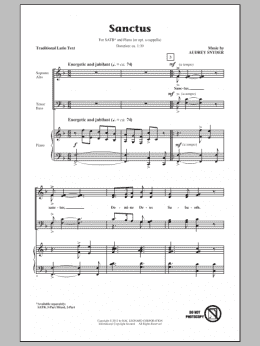 page one of Sanctus (SATB Choir)